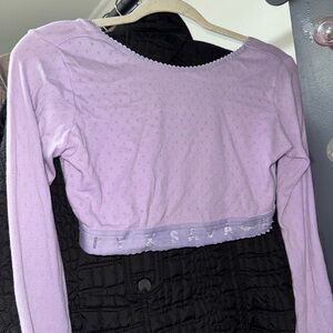 Savage X Fenty Lavender Long Sleeve Crop Top